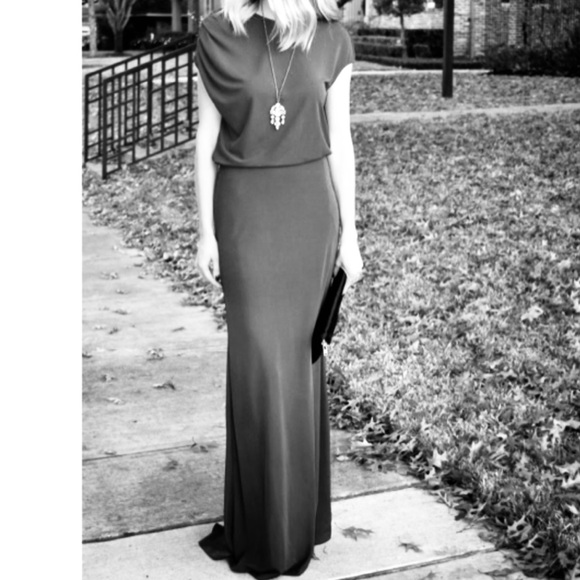 CROP David Peck long purple gown size L can be worn backward - Picture 6 of 8